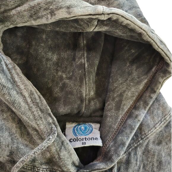 Chainsmokers Hooded Sweatshirt SZ M Marbled Gray Hoodie by Colortone - Picture 4 of 7